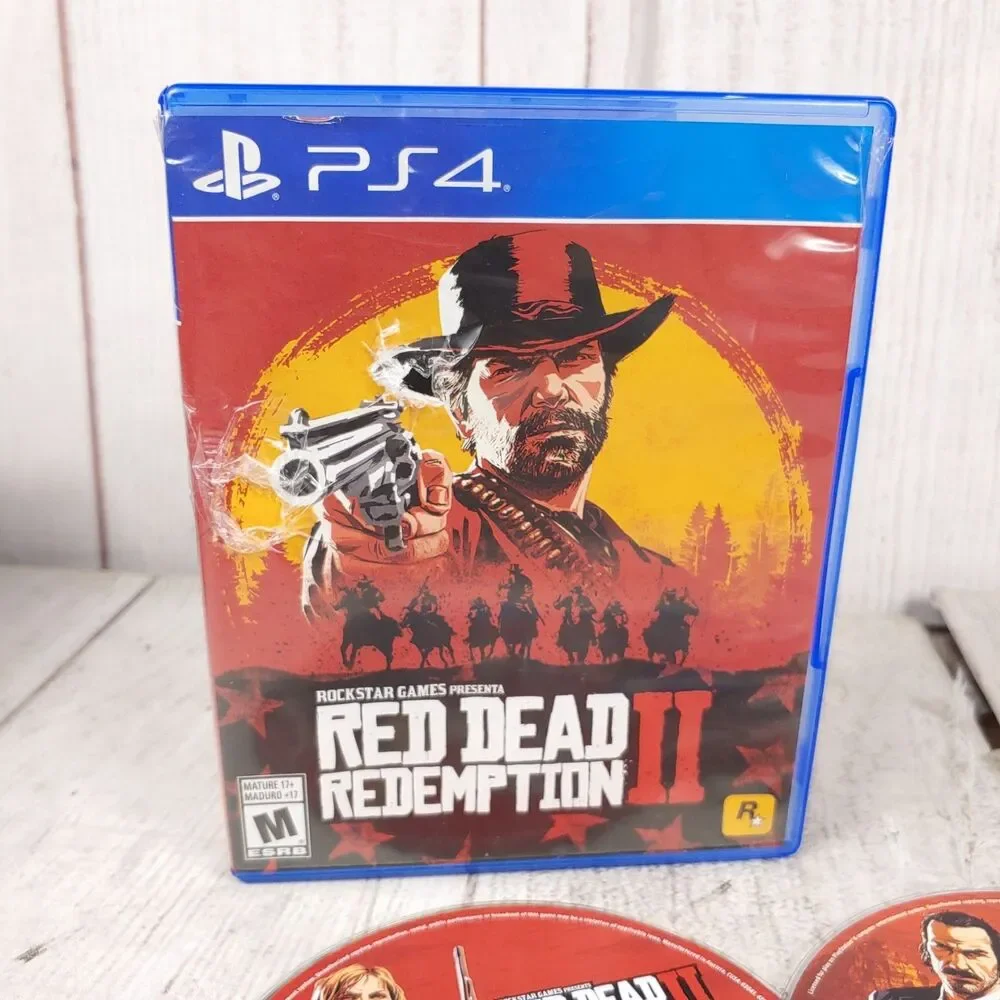Red Dead Redemption II Sony PS4 Video Game 2 Disc Set Action Western TESTED